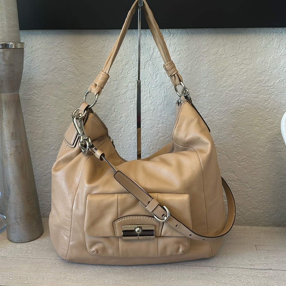 Coach Kristin Taupe Large Hobo Crossbody  Style 14769